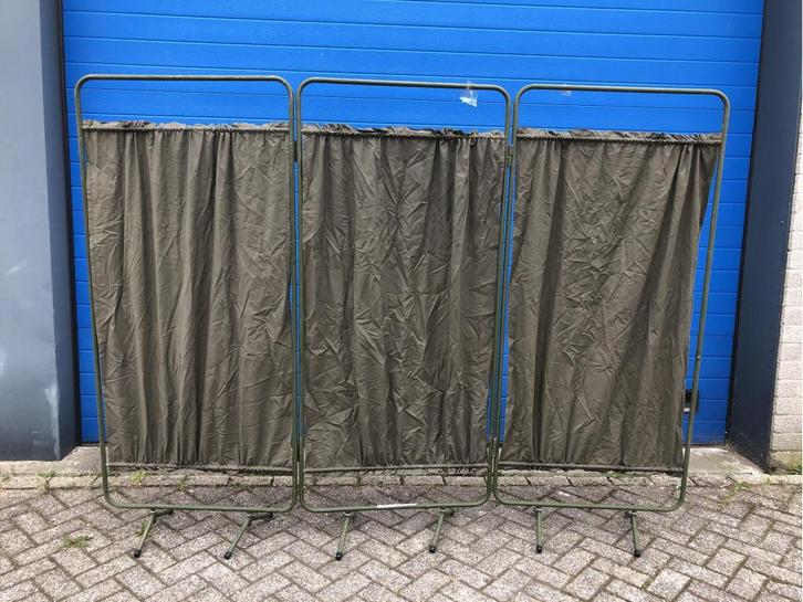 Kamerscherm uit Nederlands leger met doeken, Huis en Inrichting, Woonaccessoires | Kamerschermen, Gebruikt, Ophalen