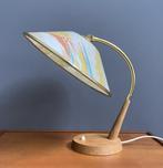 50 jaren tafel lamp TEMDE gekleurde kap met buig nek, Huis en Inrichting, Gebruikt, Vintage, Ophalen of Verzenden, Metaal