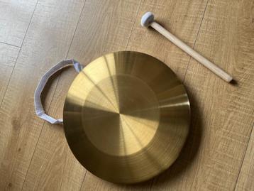 klank gong 32 cm chinees gong met hamer strijkstok beschikbaar voor biedingen