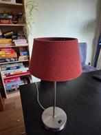 Lamp nachtkastje - bureau - tafel oranje kap, Huis en Inrichting, Ophalen, Zo goed als nieuw, Metaal, 50 tot 75 cm