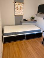 Één persoons IKEA bed, Huis en Inrichting, Slaapkamer | Bedden, Ophalen, 90 cm, Eenpersoons, Wit