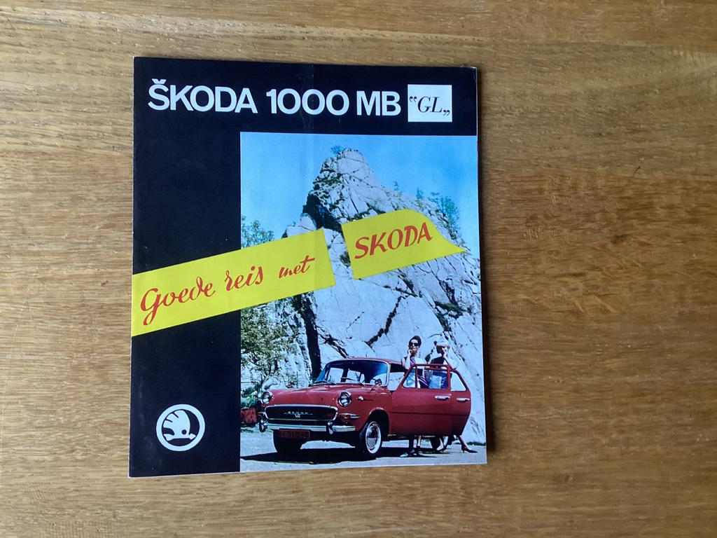 Skoda 1000 MB GL Brochure - Origineel!, Ophalen of Verzenden, Gelezen