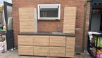 Complete Keuken, Huis en Inrichting, Keuken | Complete keukens, Gebruikt, Bruin, Hoekkeuken, Ophalen of Verzenden
