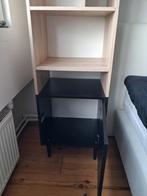 Vakkenkastje zwart/eiken, Huis en Inrichting, Ophalen, Minder dan 50 cm, Zo goed als nieuw, 150 tot 200 cm