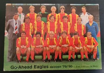 Oude voetbal elftalkaart Go Ahead Eagles 1979 handtekeningen beschikbaar voor biedingen