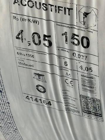 Knauf Acoustifit glaswol 150 mm 9 rollen beschikbaar voor biedingen