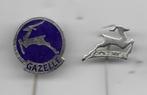 GAZELLE FIETS SPELDEN 2 VERSCHILLENDE 1 EMAILE ERBIJ, Verzamelen, Speldjes, Pins en Buttons, Verzenden, Gebruikt, Merk, Speldje of Pin