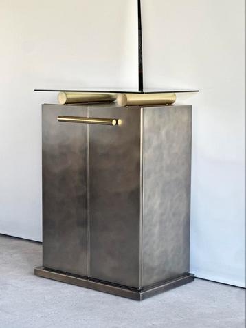 Belgochrom barmeubel, inox, 1980’s beschikbaar voor biedingen