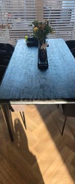 Eettafel met 5 stoelen, Huis en Inrichting, Ophalen of Verzenden, Rechthoekig, 50 tot 100 cm