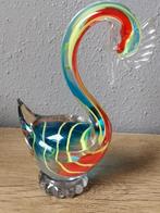 Kleurrijke Murano glazen zwaan, Ophalen of Verzenden