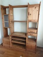 hele stevige tv meubel grenen hout lades planken en deuren, 150 tot 200 cm, Gebruikt, Ophalen of Verzenden, 50 tot 75 cm