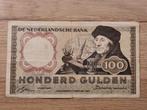 Bankbiljet 100 gulden Erasmus 2 februari 1953, Postzegels en Munten, Bankbiljetten | Nederland, Verzenden, 100 gulden, Los biljet