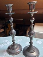 Verzilverde kandelaars.  KERSTIDEE!!!!!, Antiek en Kunst, Antiek | Kandelaars, Ophalen, Zilver