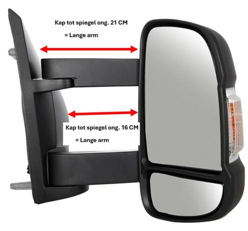 buitenspiegel Fiat Ducato Citroen Peugeot Lange arm Rechts, Caravans en Kamperen, Camper-accessoires, Nieuw, Ophalen of Verzenden