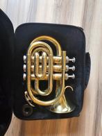 Stagg Pockettrompet - Compact en Speelklaar!, Muziek en Instrumenten, Blaasinstrumenten | Trompetten, Ophalen, Gebruikt, Bes-trompet