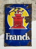 Emaille bord Franck koffie, Verzenden, Gebruikt, Reclamebord