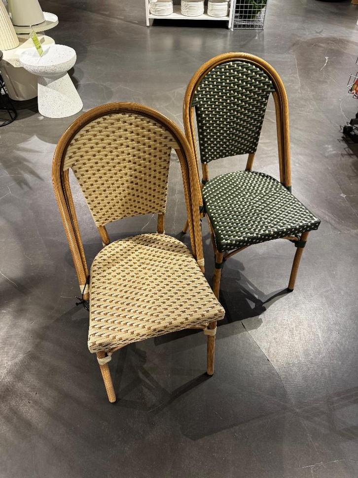 Nieuwe horeca terrasstoel wicker + aluminium €45,- excl btw, Tuin en Terras, Tuinstoelen, Nieuw, Aluminium, Stapelbaar, Ophalen of Verzenden