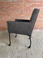 Eetkamer stoel in Eco leer antraciet op wielen extra actie, Overige kleuren, Nieuw, Ophalen of Verzenden, Vijf, Zes of meer stoelen