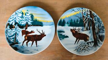 2 wandborden, Villeroy & Boch, winterlandschap  beschikbaar voor biedingen