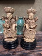 Chinese keizer keizerin resin beelden vintage chinees 15,5cm, Verzamelen, Beelden en Beeldjes, Ophalen of Verzenden, Gebruikt