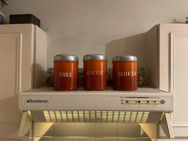 Vintage Voorraadblikken Koffie, Suiker, Thee, Antiek en Kunst, Antiek | Keukenbenodigdheden, Ophalen of Verzenden