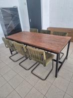 Eetkamer Set Industrieel Zeer mooie Staat, Ophalen, 200 cm of meer, 50 tot 100 cm, Zo goed als nieuw
