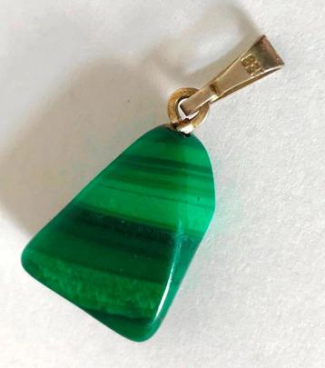 Malachiet hanger 835 zilver, Antiek beschikbaar voor biedingen
