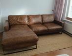 Modulaire bruine loungebank kunstleer, Huis en Inrichting, Banken | Bankstellen, Ophalen, Gebruikt, Hoekbank, Driepersoons