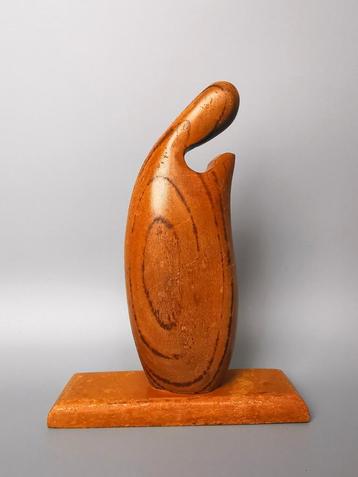 Vintage Houten abstract sculptuur beeld hout beschikbaar voor biedingen