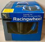 Piranha Racing Wheel [PSX, PSOne, PS2] + 4 Compatible games, Spelcomputers en Games, Gebruikt, 1 speler, Racen en Vliegen, Ophalen of Verzenden