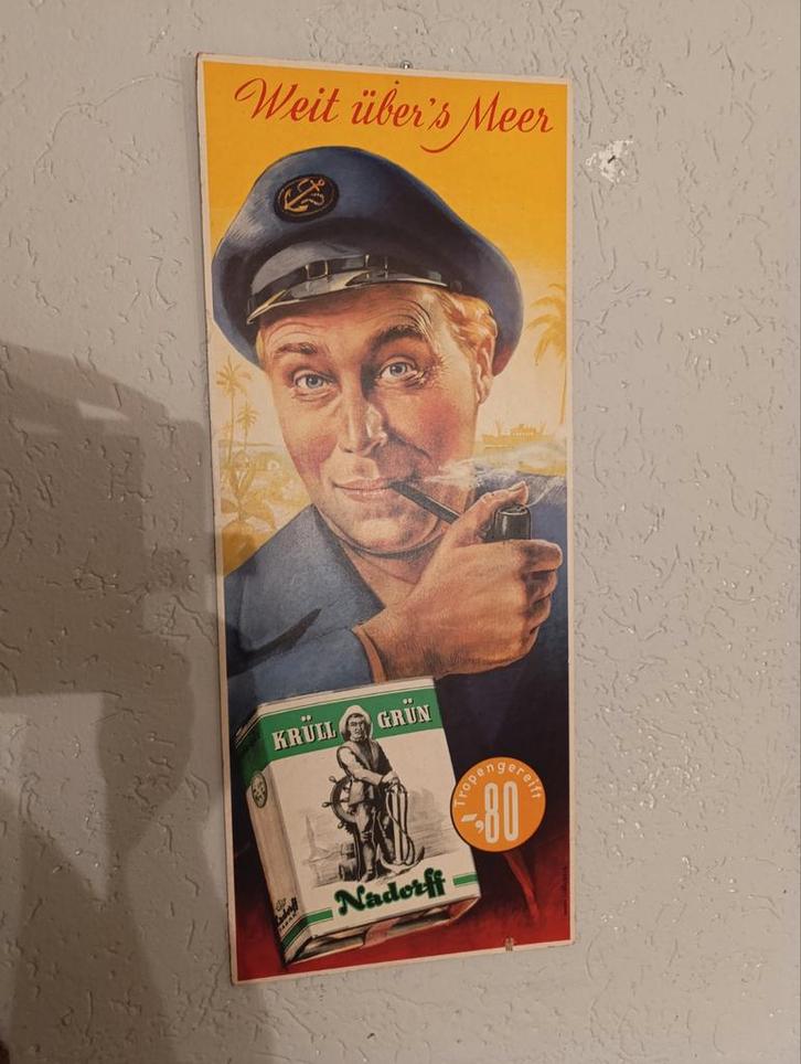 Origineel Krüll Grün Reclamebord Karton, Antiek en Kunst, Kunst | Overige Kunst, Ophalen of Verzenden