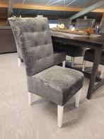 VOORRAAD 6 Landelijke Eetkamerstoelen Donella Antraciet (2, Nieuw, Ophalen of Verzenden, Landelijke eetkamerstoelen Donella Stof Antraciet Fusion