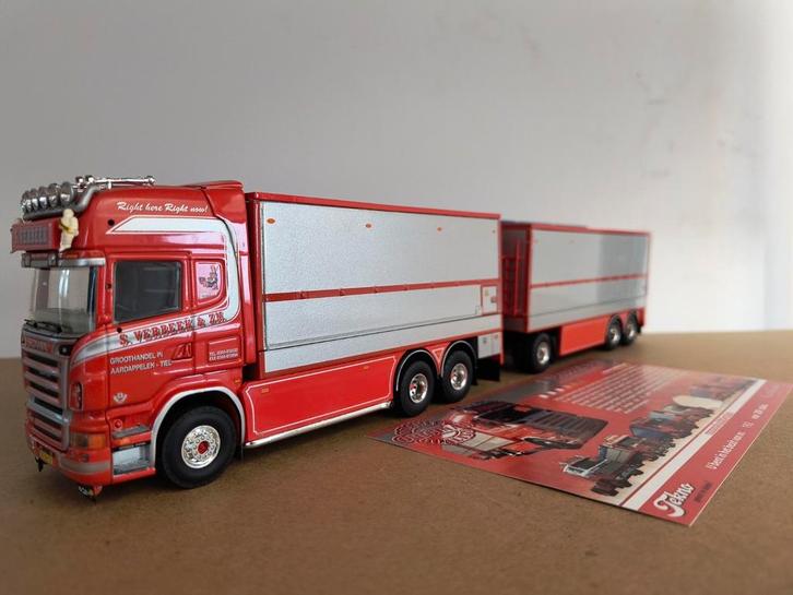 Tekno Scania Verbeek, Hobby en Vrije tijd, Modelauto's | 1:50, Zo goed als nieuw, Bus of Vrachtwagen, Tekno, Ophalen of Verzenden