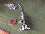 Oude zilveren bedel Charlie Chaplin met ketting, Sieraden, Tassen en Uiterlijk, Bedels, Overige merken, Verzenden, Zo goed als nieuw
