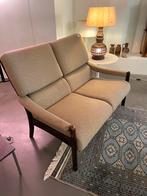 Vintage bankje 2 zits wol jaren 60 70, Ophalen, ., Tweepersoons, 75 tot 100 cm