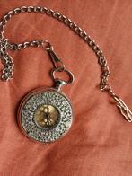 Harley Davidson Zilverkleurig zakhorloge met ketting, Ophalen of Verzenden