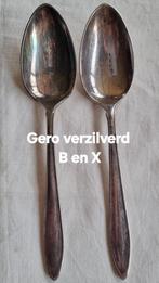 Gero 90 B & Gero X verzilverde lepels verschillend signatuur, Antiek en Kunst, Antiek | Bestek, Ophalen of Verzenden