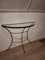 Bijzettafel zwart, Huis en Inrichting, Ophalen, 50 tot 100 cm, Rond, Zo goed als nieuw