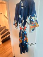 Mooie blauwe kimono met print maat M, Ophalen of Verzenden, Zo goed als nieuw