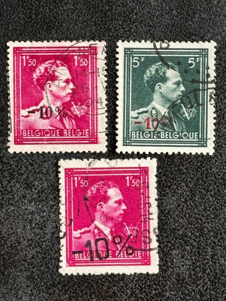 1946 OBP 724 R+T, -10% Mechelen + lokale -10%, Gestempeld, Postzegels en Munten, Postzegels | Europa | België, Frankeerzegel, Ophalen of Verzenden