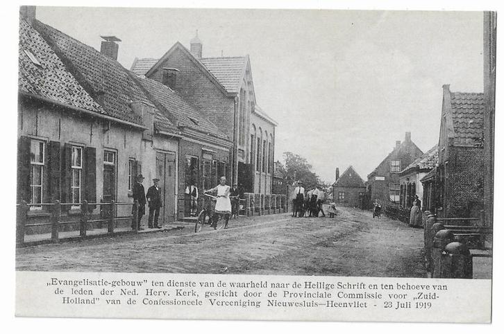 Heenvliet, Evangelisatie-gebouw, Verzamelen, Ansichtkaarten | Nederland, Ongelopen, Zuid-Holland, Voor 1920, Verzenden