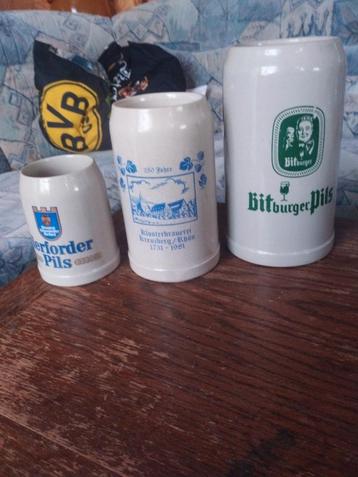 Diverse Bierpullen - Keramik beschikbaar voor biedingen