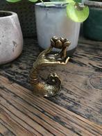 Oosterse wierook houder hand met chinese lotus bloem metaal, Huis en Inrichting, Woonaccessoires | Kandelaars en Kaarsen, Verburgt Vintage