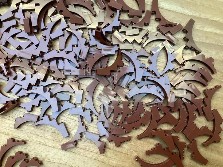 Lego Boogjes Reddish Brown & Dark Brown, Kinderen en Baby's, Speelgoed | Duplo en Lego, Gebruikt, Lego, Losse stenen, Ophalen of Verzenden