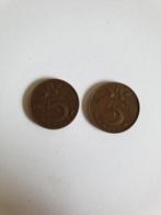 0294 nederland 5 cent 1948 wilhelmina - 2 stuks, Postzegels en Munten, Munten | Nederland, Verzenden, Koningin Wilhelmina, 1 cent