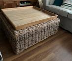 Rieten rotan salontafel, Huis en Inrichting, Tafels | Salontafels, Ophalen of Verzenden, Zo goed als nieuw