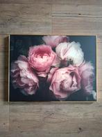 schilderij met poeder roze pioenrozen 38 x 5 x 1,6 cm, Minder dan 50 cm, Ophalen of Verzenden, Zo goed als nieuw, Schilderij