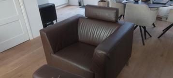 Montel lederen Fauteuil/stoel met hoofdsteun beschikbaar voor biedingen