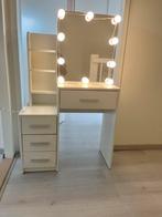 Make-up tafel met hollywood verlichting, Ophalen, Zo goed als nieuw, 50 tot 100 cm, Minder dan 100 cm