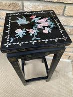 Chinees Zwart Laquer planten/bijzettafel -Parelmoer inleg., Ophalen of Verzenden